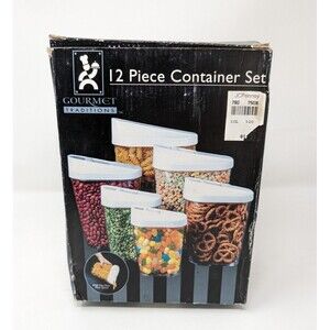 Gourmet Traditions 12 Piece Container Set Vintage New Food Storage